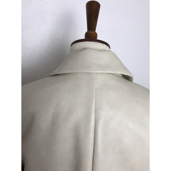 7 For All Mankind Jacket Vegan Leather Double Breast - Picture 7 of 10